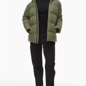 Women’s Aritzia Super Puff₂O in Gunmetal Green - size XS